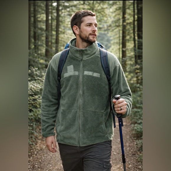 Other - Men’s Green Fleece Jacket, Tactical Camo Outdoors Small